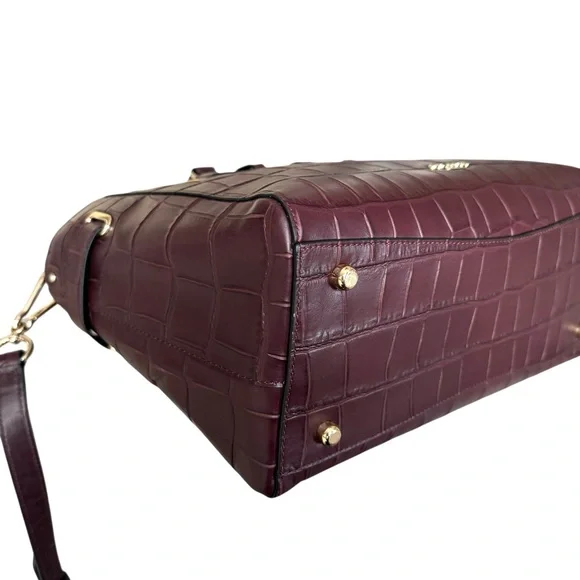 Coach Blake Carryall Satchel Shoulder Bag Burgundy Leather - Picture 13 of 17